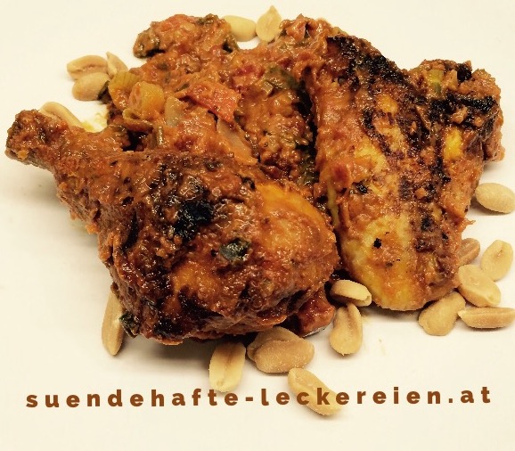 chicken wings in erdnuss-sauce